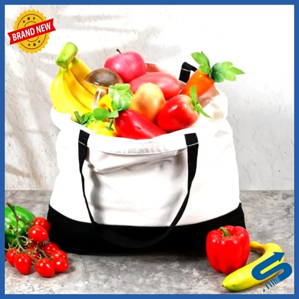 Heavy-Duty Canvas Tote Bags Bulk Pack Sublimation-Friendly Washable Grocery Gym